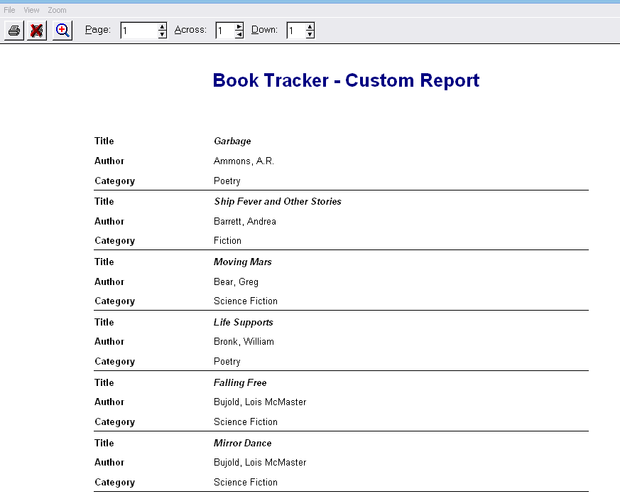 Book Organizer Report